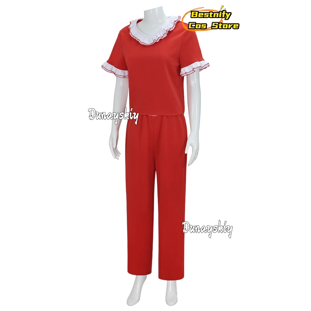 CosplayHalloween 레드 점프 슈트 코스프레 의상 작업복 유니섹스 복장 용 와이드 레그 점프 슈트 할로윈 멋진 젠타이 슈트 S-2XL