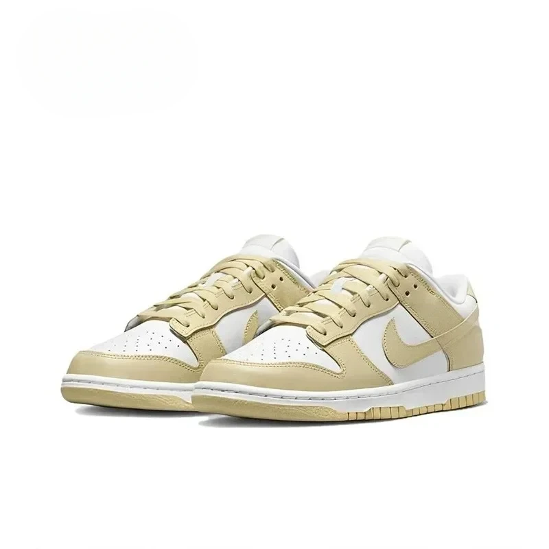 NIke Dunk Low 'Team Gold' Men's Skateboard Shoes Trendy Low Cut Breathable Casual DV0833-100