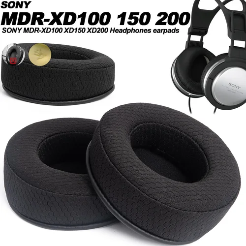 Almohadillas de repuesto para auriculares SONY MDR-XD100 XD150 XD200, cubiertas de memoria de tela, esponja de proteína suave