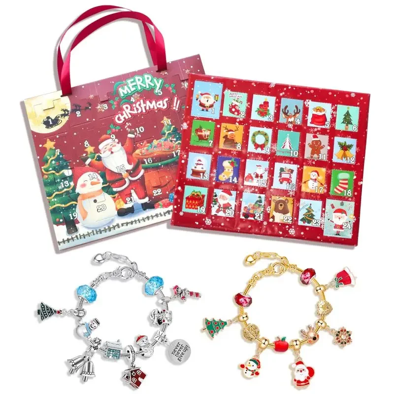 

Diy Christmas Advent Calendar Bracelets Set 24 Calendar Advent Surprise Blind Box Set 2024 Countdown Christmas Advent Calendar