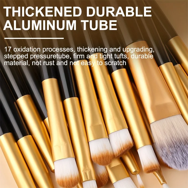 20/34pcs Makeup Brushes Set Face Base Makeup Brush Eyeshadow Eyeliner Eyelash Foundation Powder Lip Cosmetic Female Beauty Tools