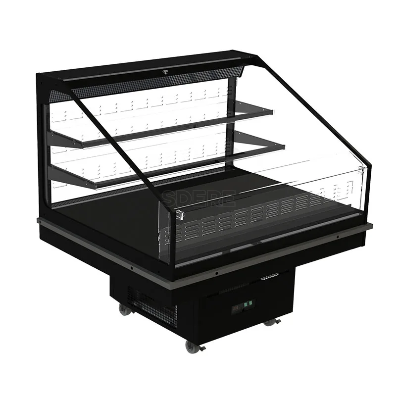 Customized Supermarket Plug and Play Move Refrigerator Promotion Chiller Display Cabinet Island Freezer