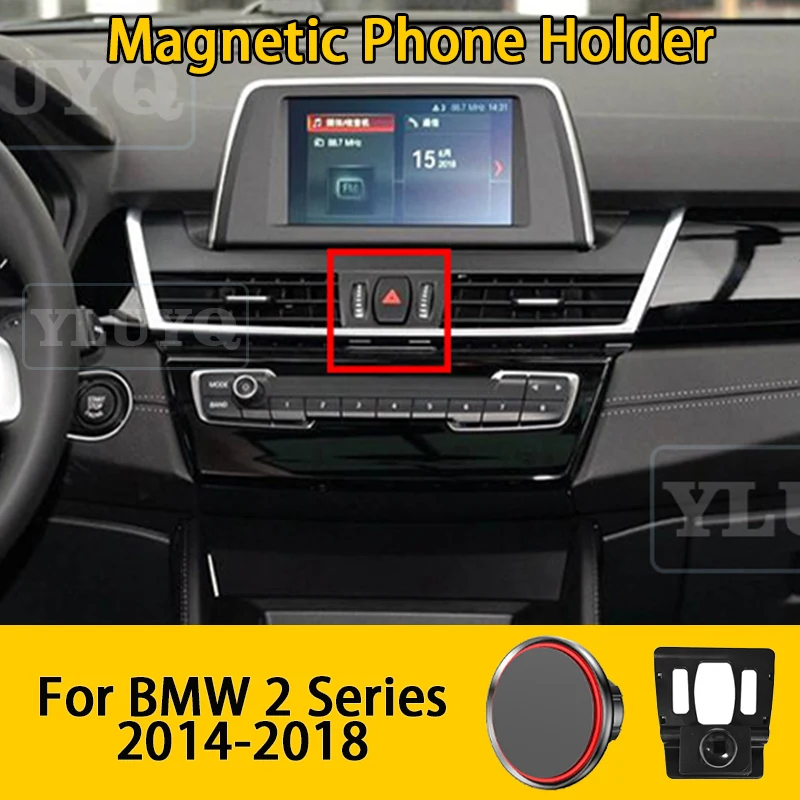 

For BMW 2 Series F45 F46 2014-2018 2015 2016 Car Phone Holder, Car Air Vent Magnetic Gravity Mount, 360° Multi-Angle Fixed