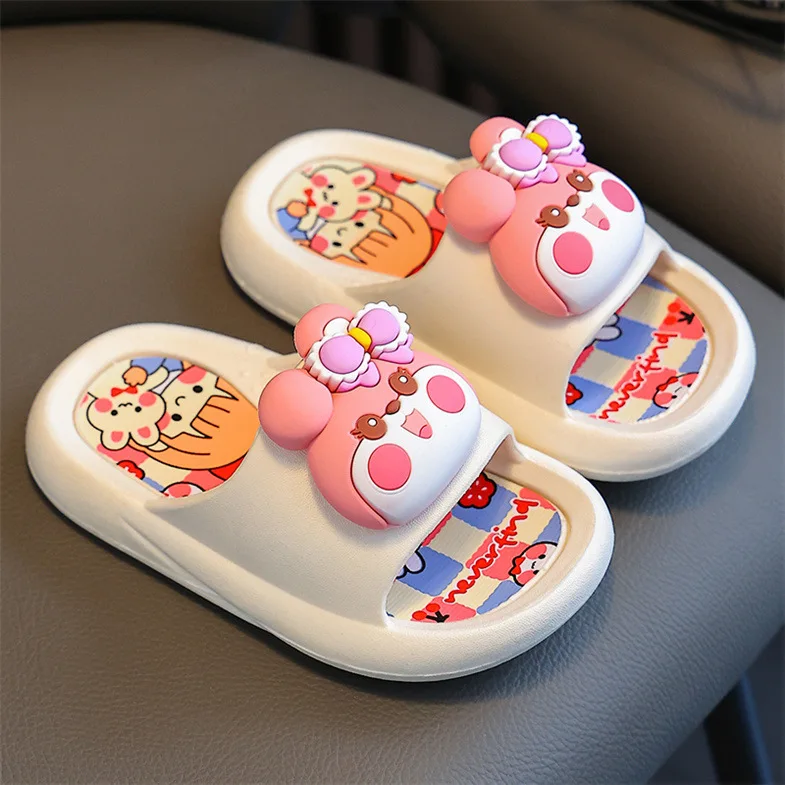 

Летние тапочки для девочек 2026: милые домашние мультяшные нескользящие тапочки для ванной для малышей, дизайн для родителей и детей