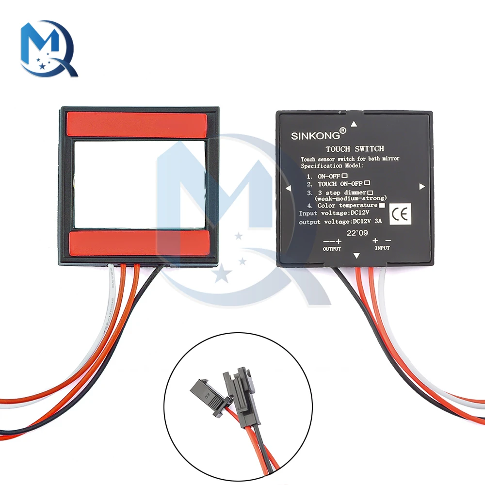 5-12 فولت مرآة حمام التبديل اللمس التبديل الاستشعار عن مصباح ليد مرآة المصباح التعريفي يعتم اللمس التبديل