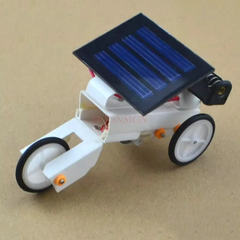 1 set Small Production Creative Handmade Toy Car  DIY Solar Robot Kit Science Popularization Technology