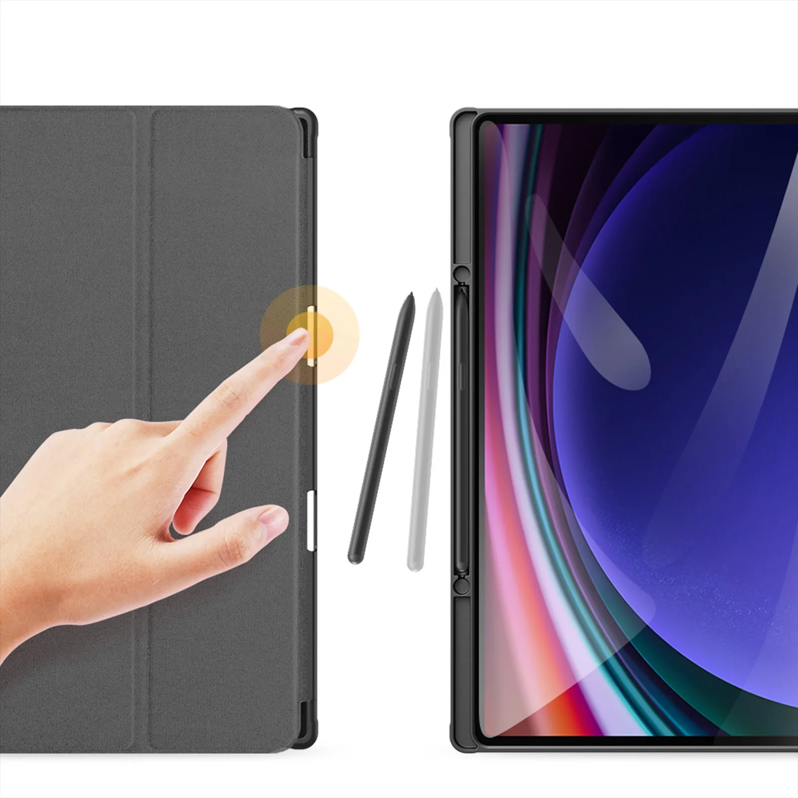 DUX DUCIS-Capa Protetora para Tablet, Woven Design, Shockproof, Pen Slot, Trifold Stand, Proteja Capa para Samsung Galaxy Tab S8, Ultra