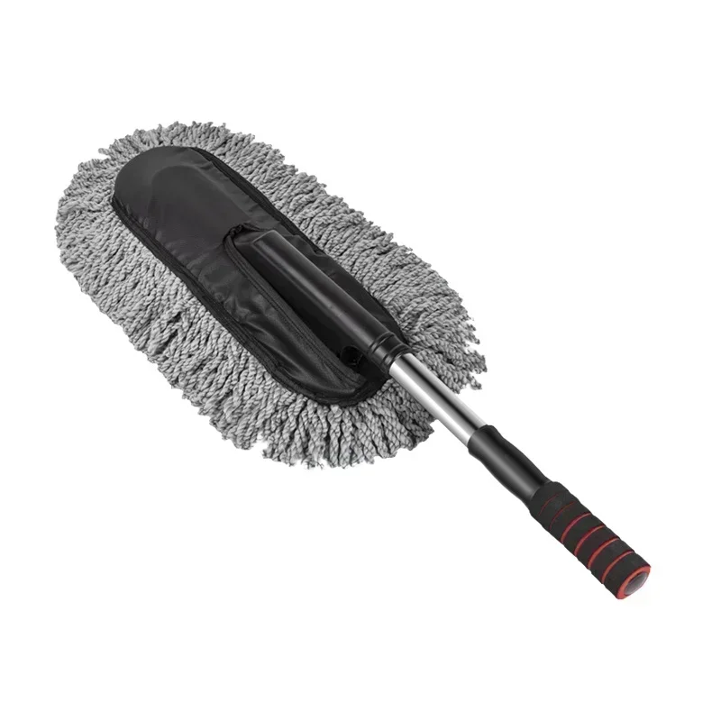 New Car Wash Brush Auto Special Wax Tow Adjustable Telescopic Cleaning Mop Microfiber Dust Clean Brush Car Accessories