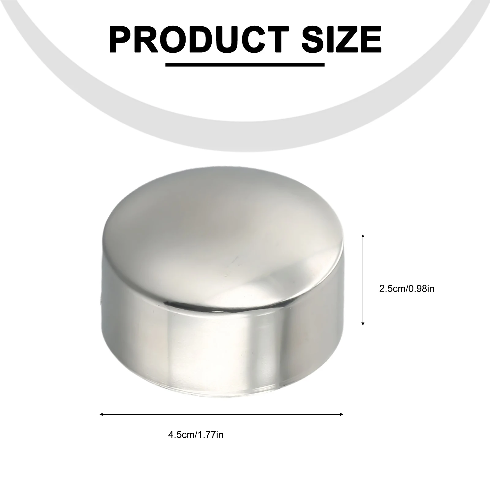 Round End Cap 2 Pairs 45mm Diameter 4pcs Cover For Keeping Water Out Handrail Neat Prevent Dirt & Dust Ingress