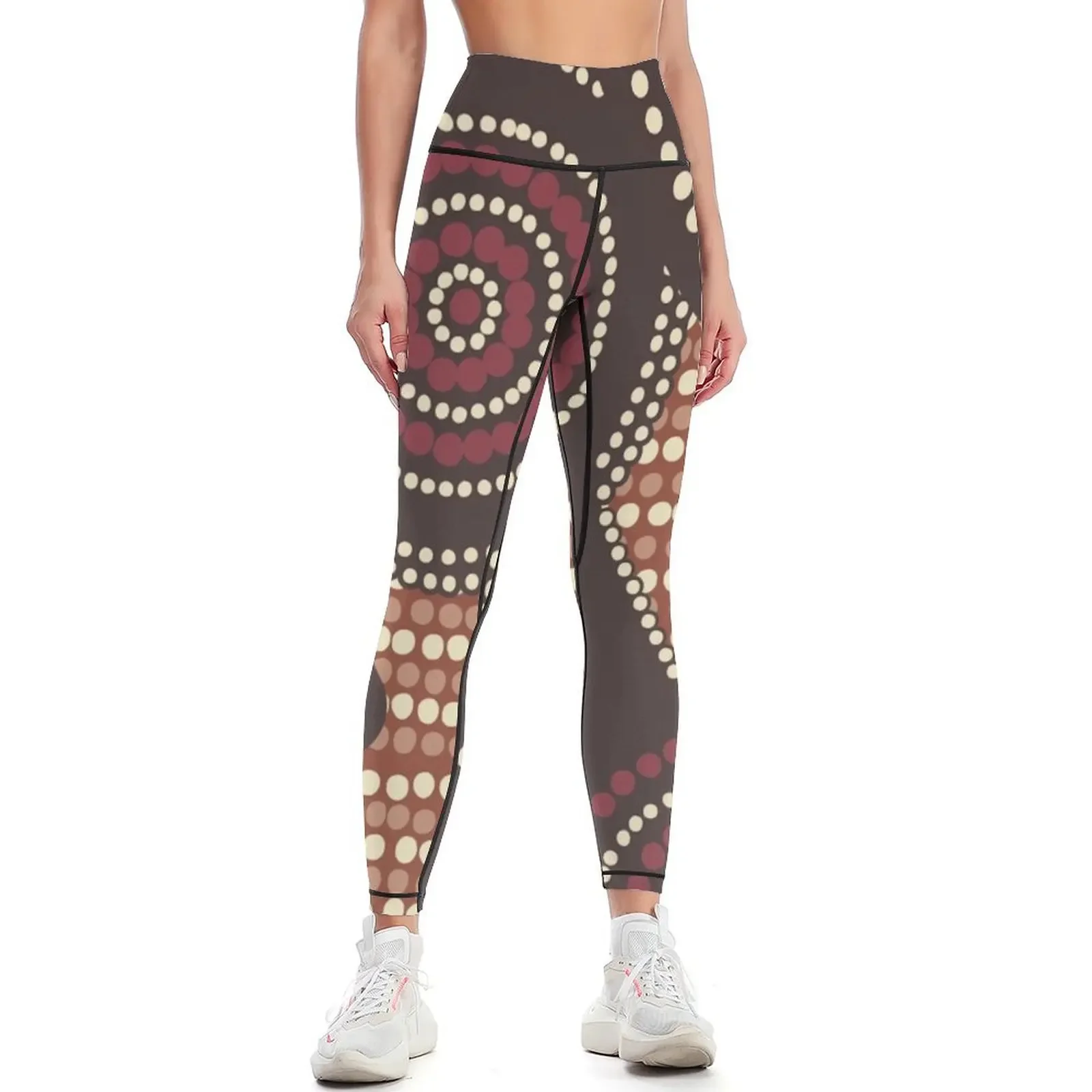 

Awesome Aboriginal Dot Art Leggings Women's gym flared gym top for girls Womens Leggings