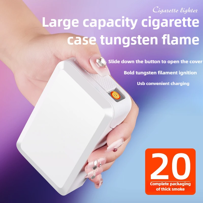 Pack of 20 Thickened Universal Cigarette Boxes with Automatic Sliding Cover, Pressure-proof, Moisture-proof and Waterproof