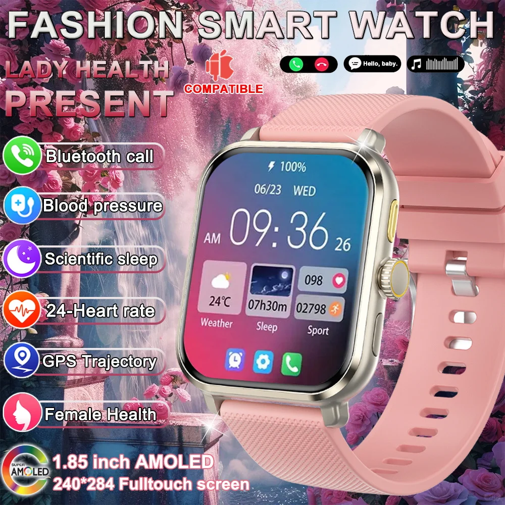 

2025 New Blood Pressure Monitoring Smart Watches Men GPS Altimeter Barometer Heart Rate Sport HD Call Health Track Smart watches
