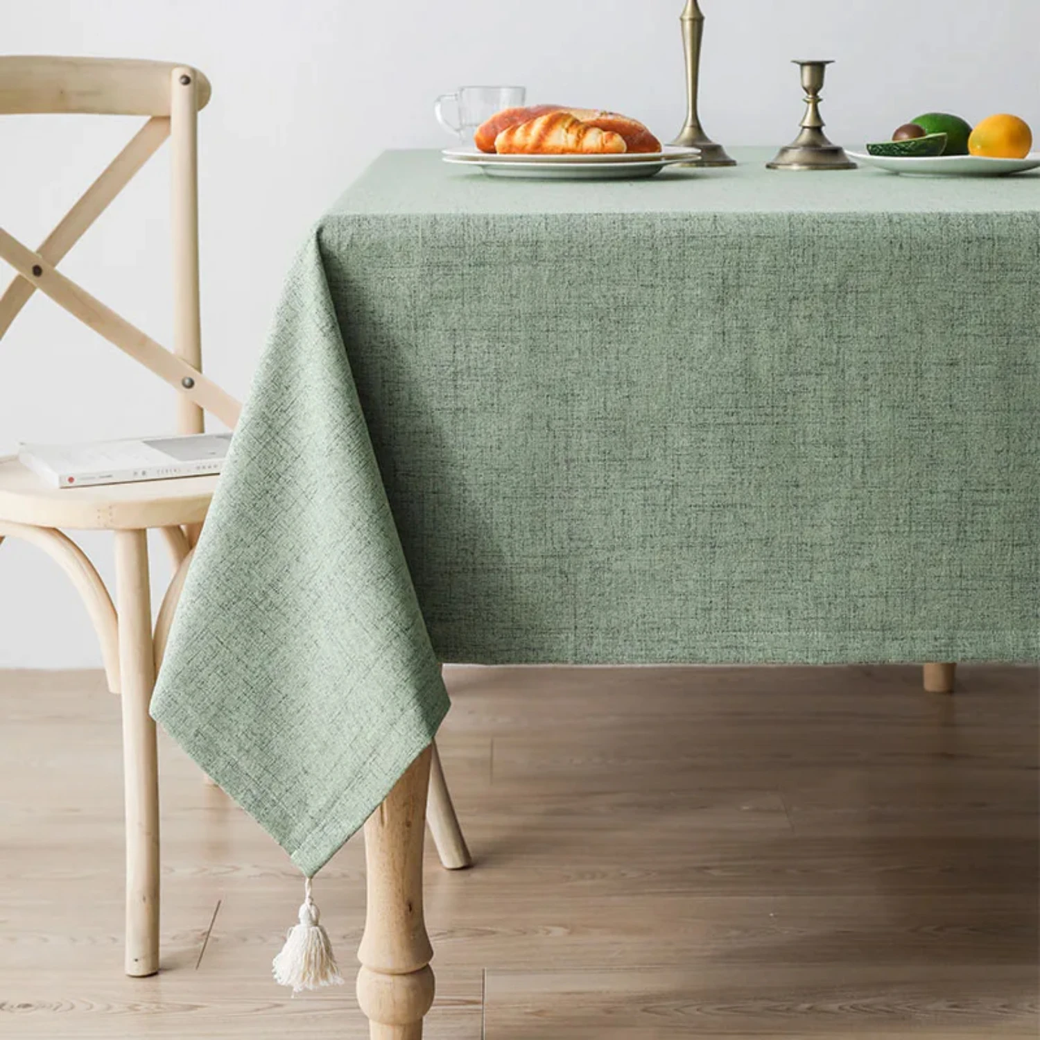 High-End Small Fresh Cotton and Linen Tablecloth, Waterproof and Anti-Scalding, Rectangular Coffee Table Tablecloth, Table Mat