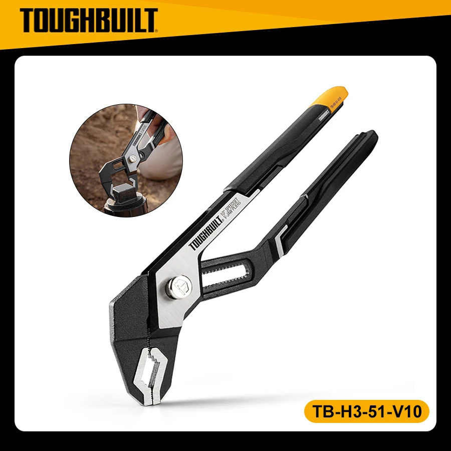 

TOUGHBUILT TB-H3-51-V10 TB-H3-51-V12 10"/12" V Jaw SpeedSet Pliers Hand Tools