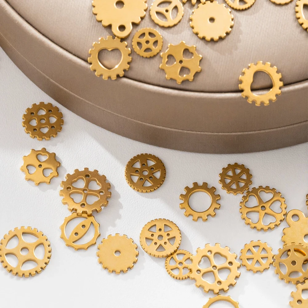 20g Edelstahl Vintage Zahnrad-Uhr-Anhänger im Punk-Stil, mechanischer Steampunk-Anhänger für DIY-Schmuckherstellungszubehör – Detail 4