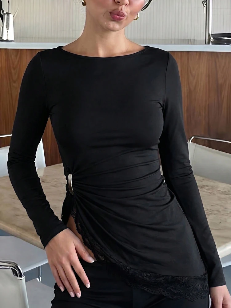 Fall 2026 New Arrivals: Elegant Women's Split-Panel Blouse—Perfect for Daily Commutes and Casual Wear