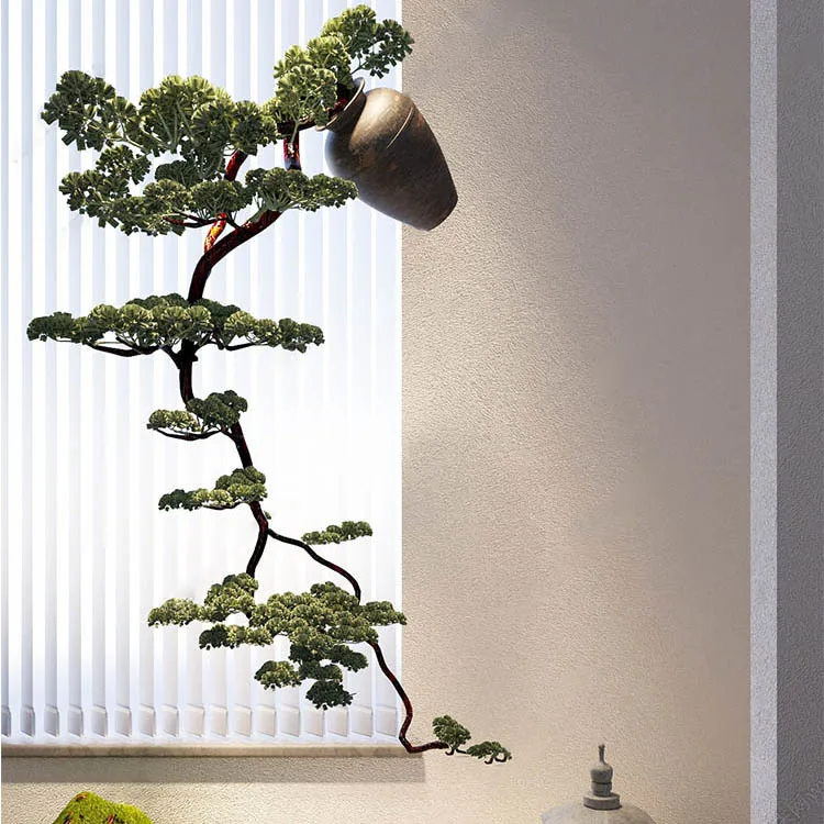 New Chinese style simulated welcome pine hanging landscape landscaping decoration simulated tree landscaping decoration