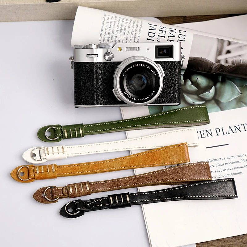 レザーリストストラップ,DSLRカメラ用,ハンドストラップ,sony,Canon, Fuji, Fujifilm,Potax,Panasonic ccd,vlog