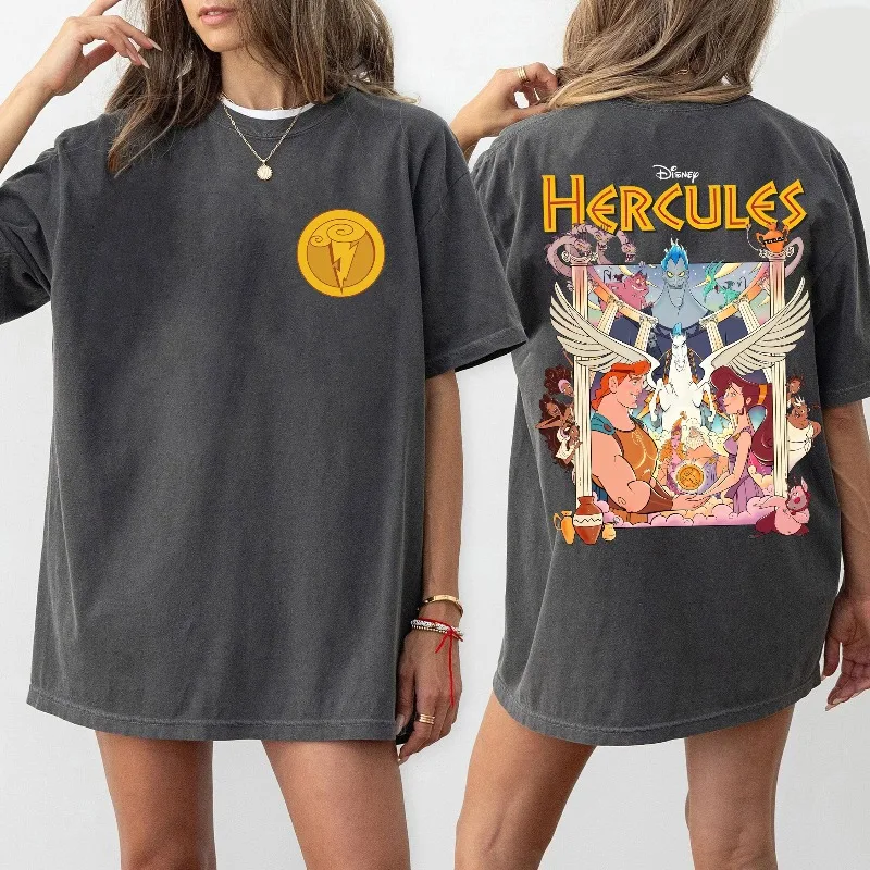قميص ديزني هرقل الكلاسيكي في التسعينيات، قميص ريترو هرقل 1997، قميص المملكة السحرية، قميص ديزني وورلد، تي شيرت عائلة ديزني