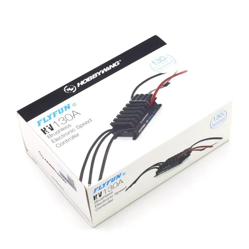 

Hobbywing FlyFun Speed Controller V5 HV OPTO 110A 130A 160A Brushless ESC for RC Aircraft Quadcopter 6-14S Lipo No BEC with DEO