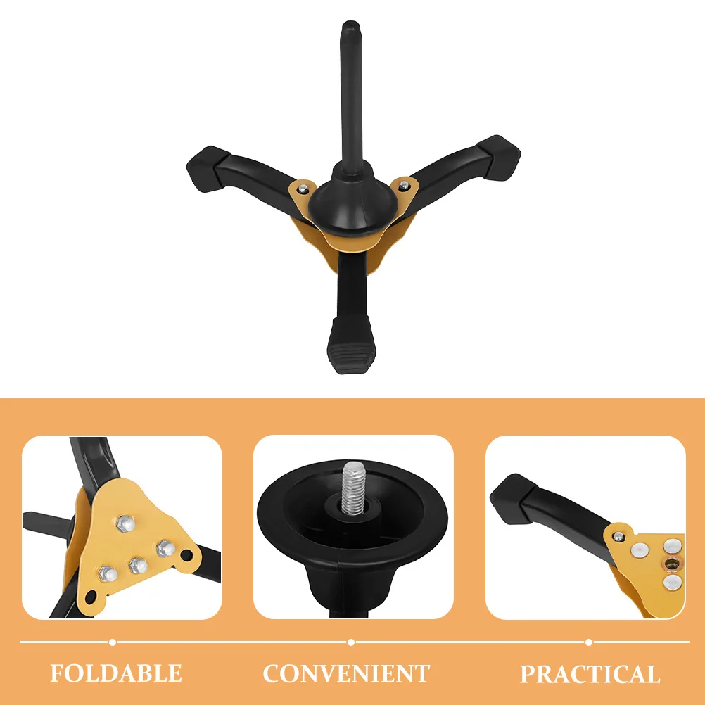 

Foldable Clarinet Stand Portable Metal Tripod Stable Base Holder for Wind Instruments Musician Accessory Black