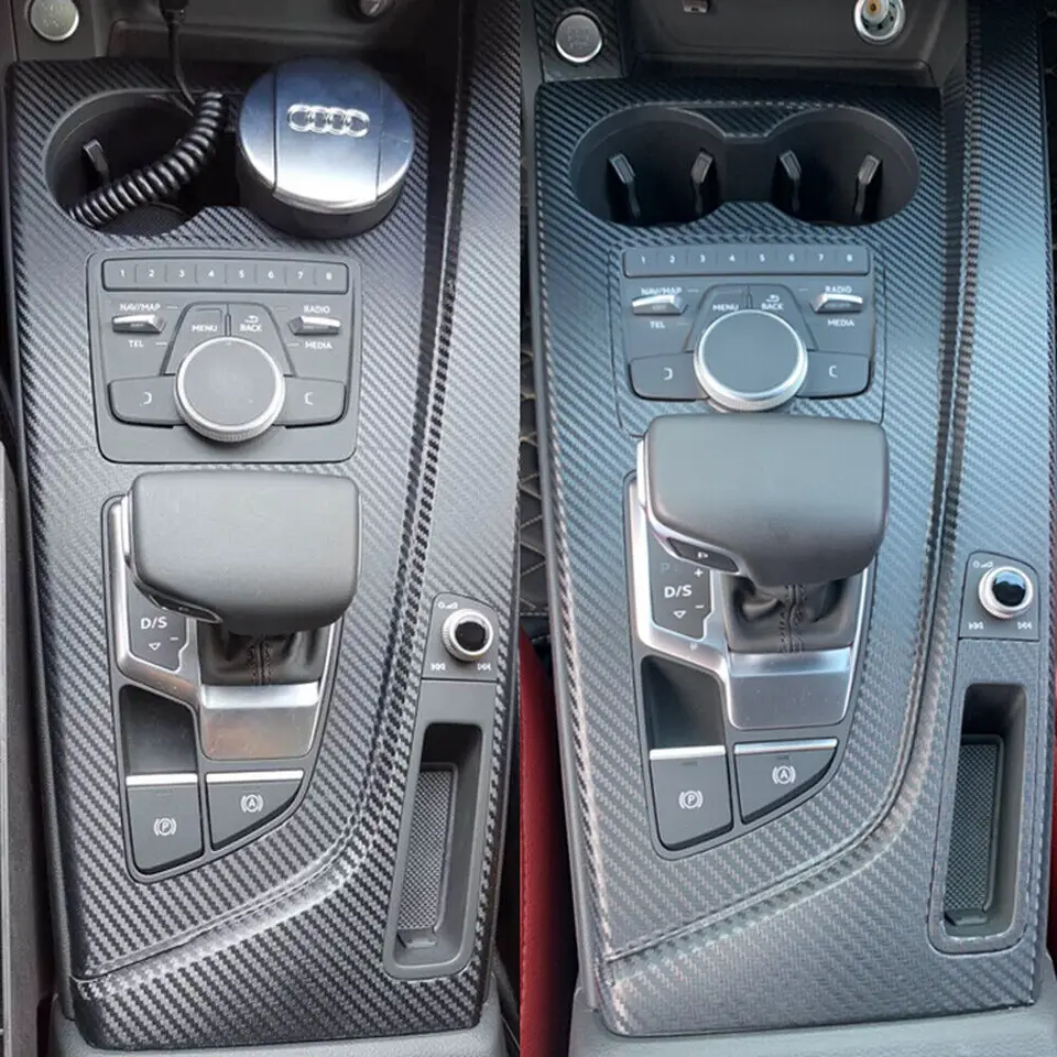 Audi A4 B9/A5 B9 カーボン調トリム 7点セット Audi A4 A5 B9 2017-2019 3D Karbon Fiber Desen İç DIY Trim