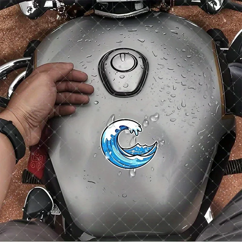 1PC Vibrant Ocean Wave Sticker - Waterproof Vinyl Vivid Decal for Cars, Laptops, Backpacks, Water Bottles & Sea Lovers/Nautical