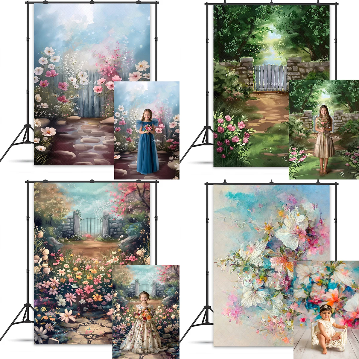 

Garden Art Floral Backdrops Kids Adult Photography Child Pregnant Women Photocall Decors Spring Photocall Backgrounds