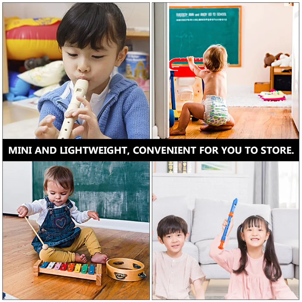 

Children Flute Musical Instrument Plastic Mini Lightweight Music Learning Plaything for Kids Parent Child Interaction Gift