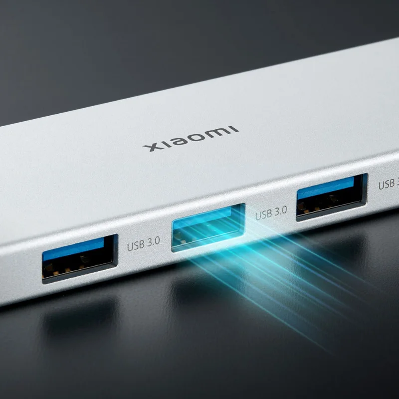 100% Original Xiaomi Type-C 5 in 1 Docking Station Port Extender USB3.0/Type-C/HDMI Multi-Function Support 4K UHD Transmission