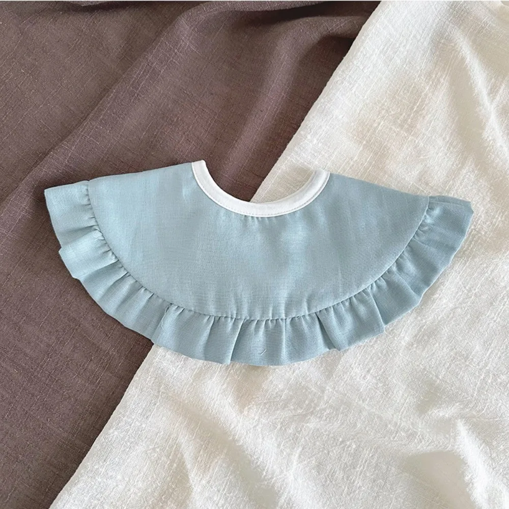 

New Spring And Summer Baby Gauze Bib Princess Palce Style Large Lace Swallow Scarf Increased 360 Bib Baby Bib Child