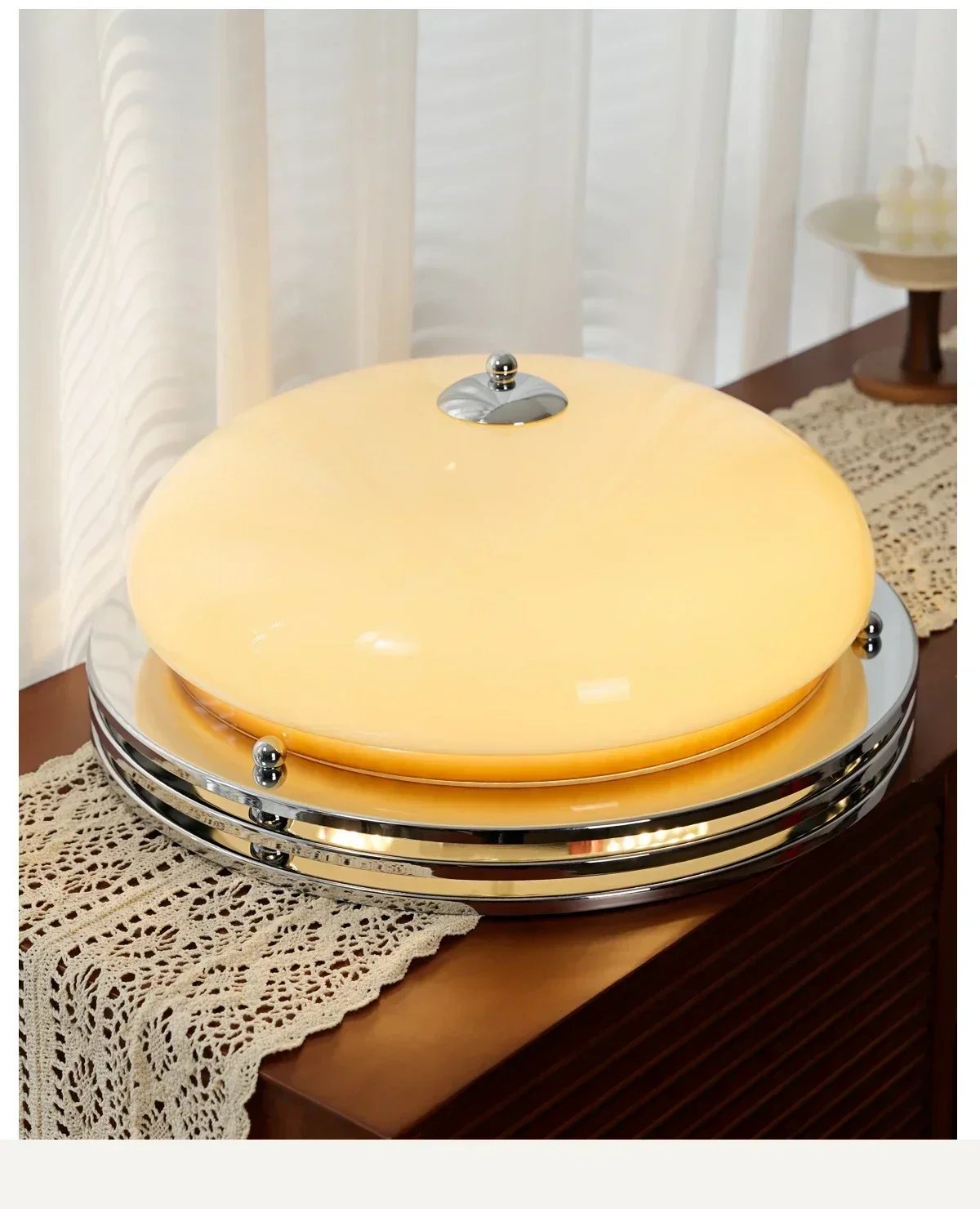 

Lenon Ceiling Light led Bauhaus orange Glass Lamp French Balcony Bedroom Living Study Room Corridor Porch Home Art round lamp