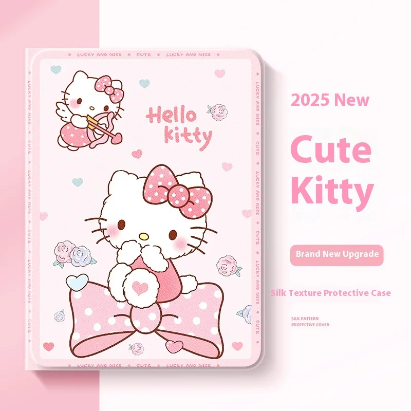

Милый чехол Hello Kitty для iPad Funda IPAD Pro 4 5 6 Mini 6 7, чехол для планшета ipad A16, 10, 11-го поколения, защитный чехол с держателем для ручки
