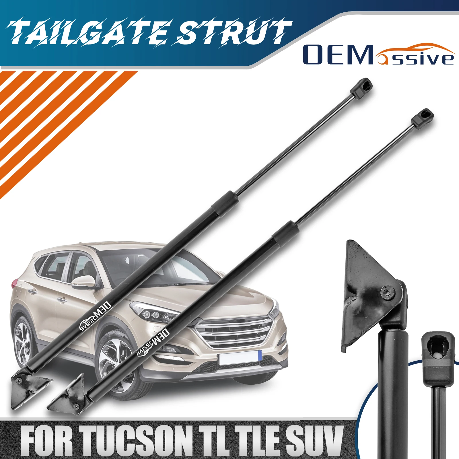 1 Pair Tailgate Strut Rear Trunk Supports Replacement Gas Spring Shock Lifters Arms Bars For Hyundai Tucson TL TLE SUV 2015-2020