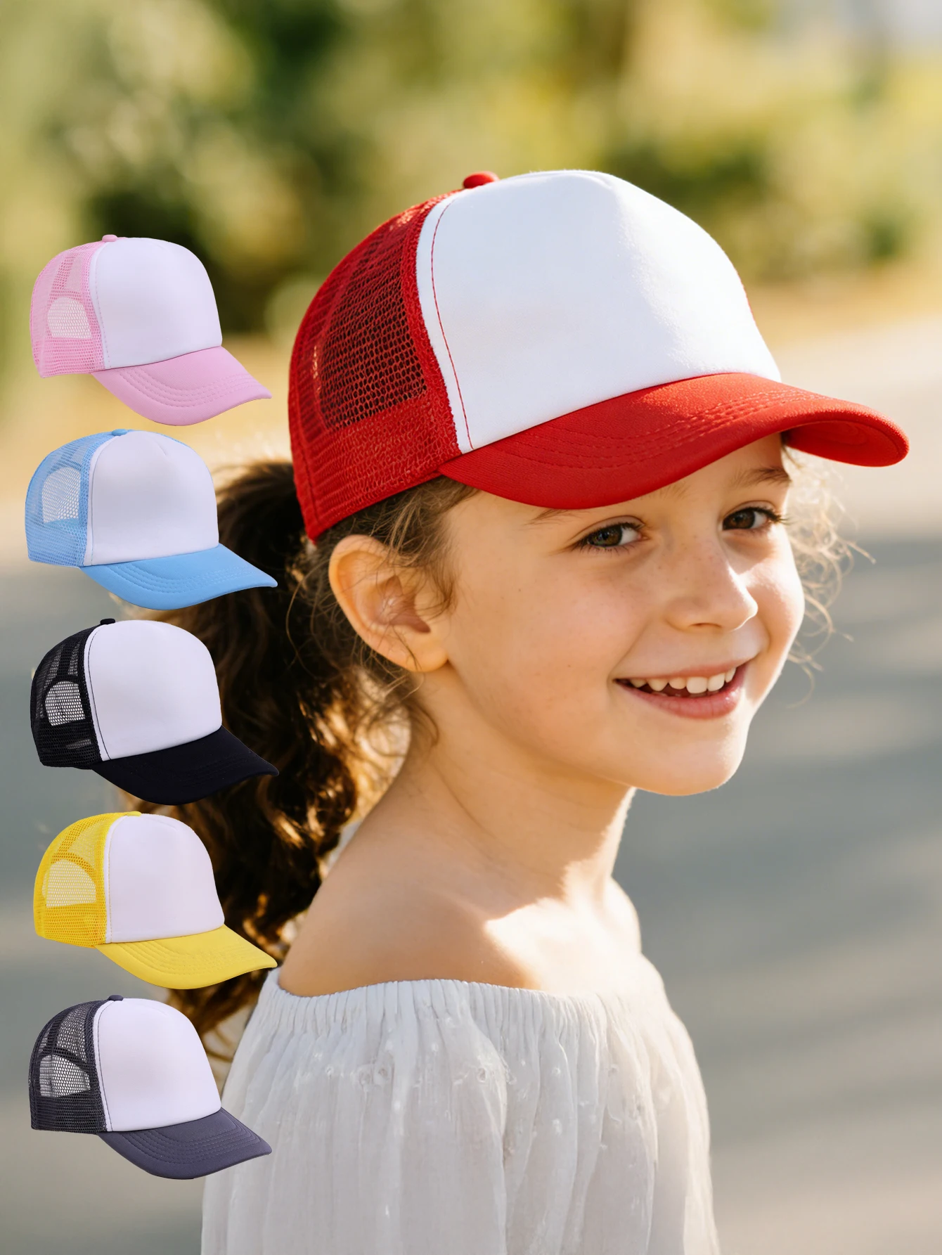 1 chapeau uni pour enfants, adapté aux garçons et aux filles, casquette de baseball, chapeau de soleil, adapté aux activités de plein air et au quotidien.