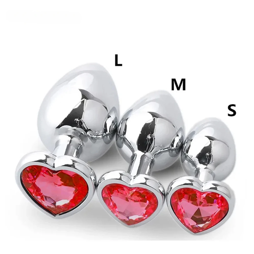 3 Size/set Metal Anal Plug for Women Men Couples Butt Plug Butt Toy Adult Game Masturbator Anal S/M/L Diamond Sex Toy for Adult