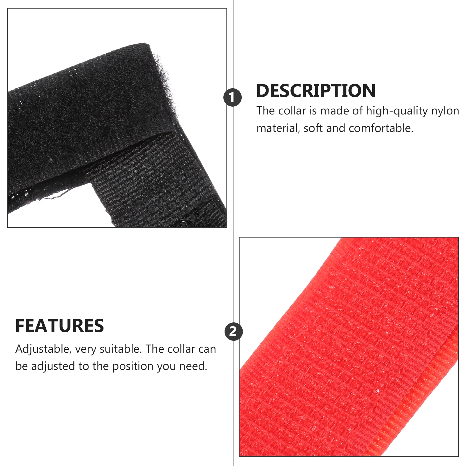 

8Pcs Durable Rooster Collar AntiCrow Noise Prevention Neck Rings Stylish Pet Accessories Soft Nylon Material Red Black