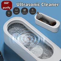 Ultrasonic Cleaning Machine USB Rechargeable High Frequency Vibration Wash Cleaner Jewelry Glasses Cleaner Tool