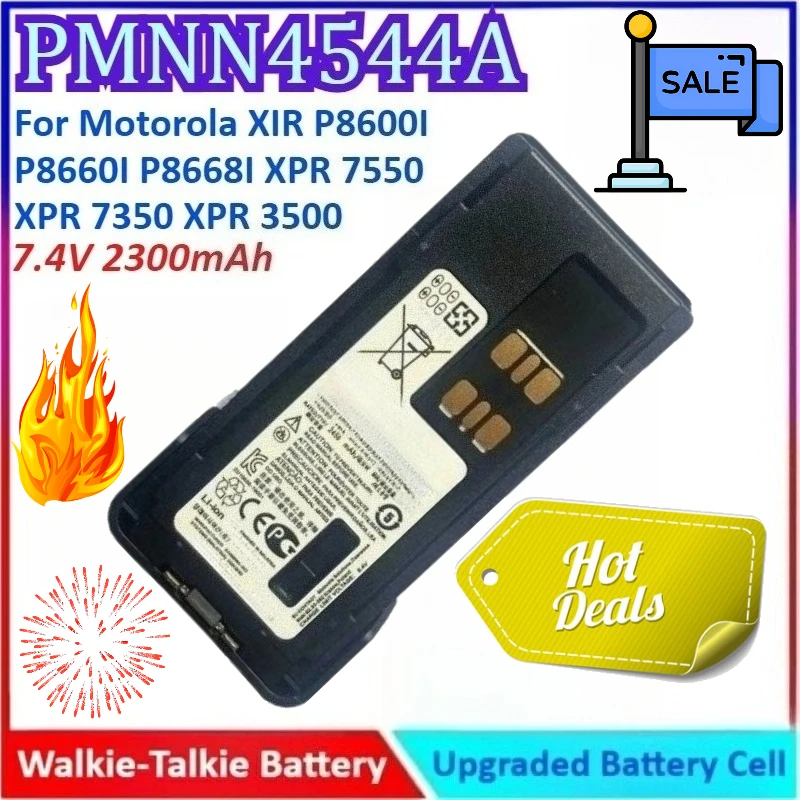 

New 2300mAh 7.4V PMNN4544A Walkie Talkie Battery for Motorola XIR P8600I P8668I P8660I XPR 7550 XPR 7350 XPR 3500 High Quality