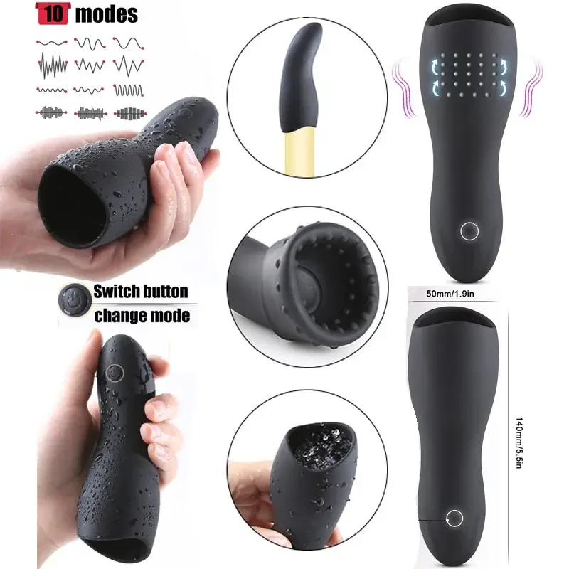 Bucetinha Masturbation Cake 10 Modes Men's Suction Powerful Masturbator Man Double Costume For Man And Wife Women Vibrator