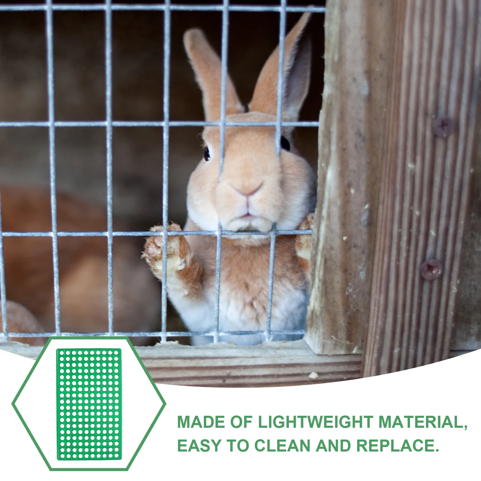 

Rabbit Cage Floor Mat Plastic Leak-Resistant Bottom Net Safety Design Easy Clean Pet Mat Pet Cage Pad Rabbit Feet Pad