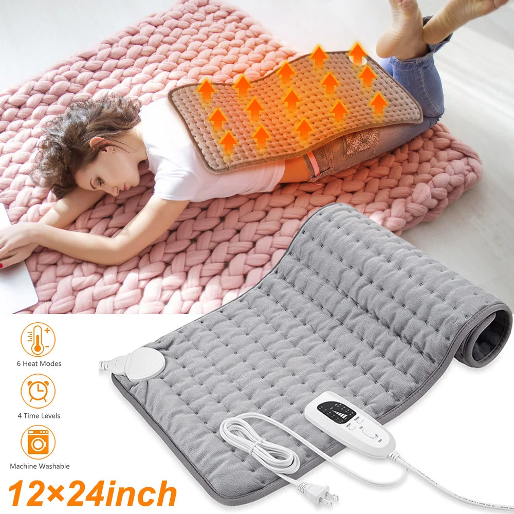 

Electric Heating Pads Hot Heated Pad for Back Pain Muscle Pain Relieve - Dry Moist Heat Therapy Mat Warmer Auto Shut Off Blanket