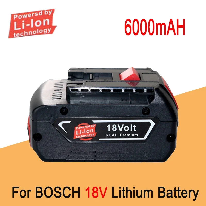 18V  6000mAh for Bosch Rechargeable Lithium Ion Battery Power Tools Backup Battery Portable Replacement BAT609