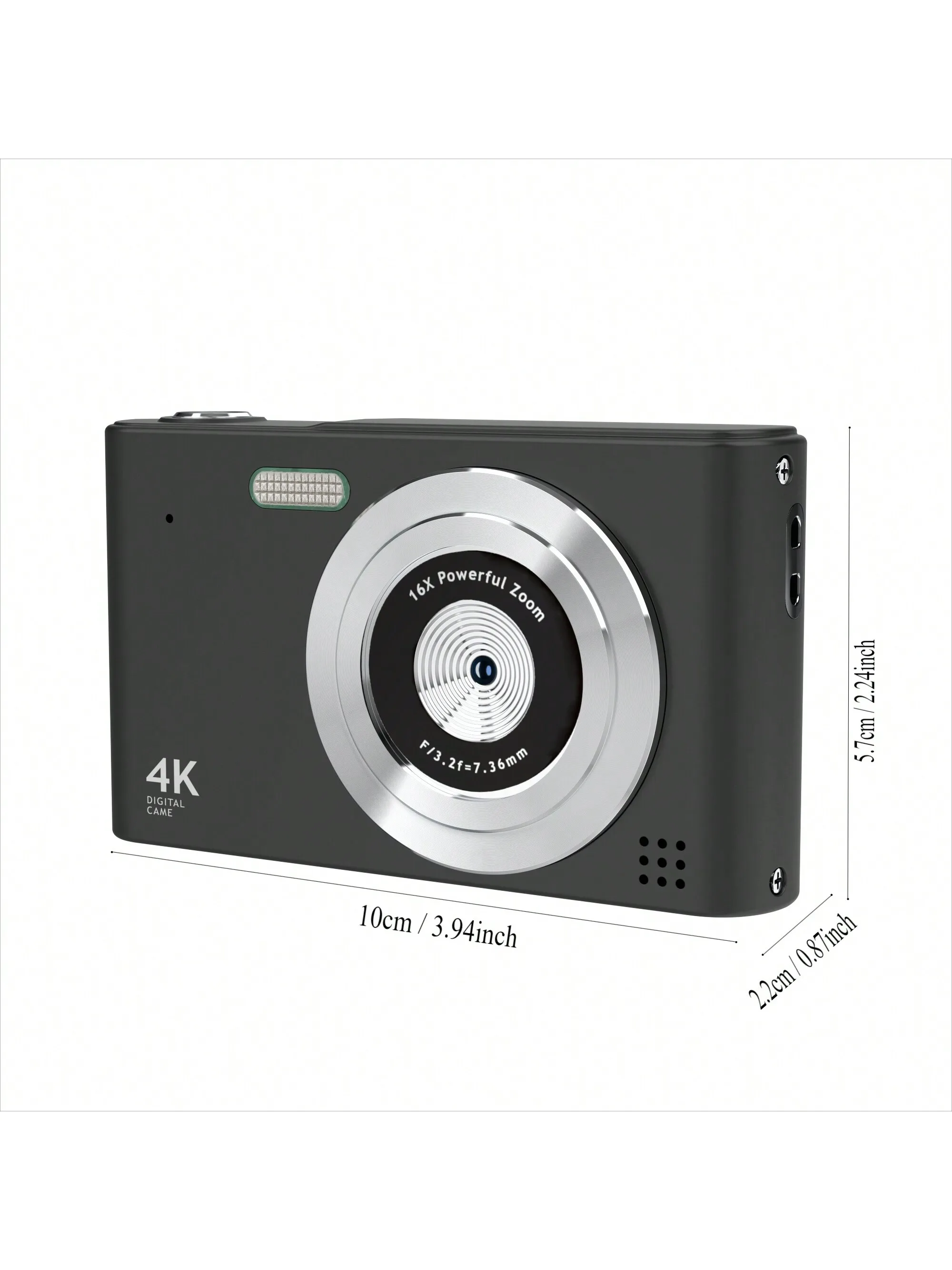 CCD Digital Point And Shoot Camera For Video Blogging With Anti-Shake 16x Zoom, Compact, Suitable For Children Boys Girls Teenag