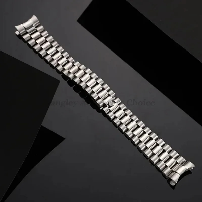 17mm 20mm Stainless Steel Strap for Rolex Watch Band for Oyster Bracelet Curved End Metal Belt Men Watch Replacement Wristband