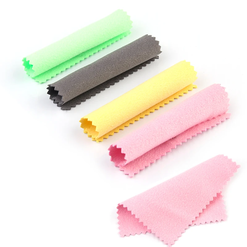 50pcs/lot Soft Jewelry Polish Cleaning Cloth Silver Polishing Cloth Clean Wipes Glasses Cleaner Tools Equipment Supplies