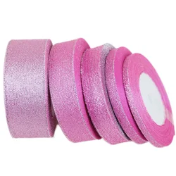 (25 yards/lot) polyester Pink ribbon Christmas packaging high-grade quality squares ribbons 6/10/20/25/40mm