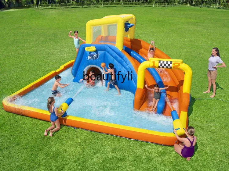 

Inflatable Castle Outdoor Large Naughty Castle Trampoline Family Slide Toy Amusement Park