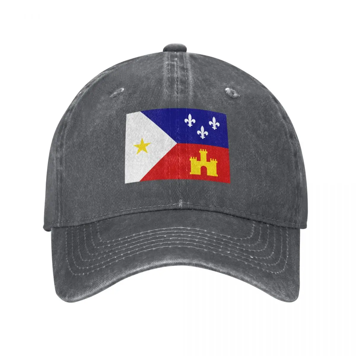 Flag of Acadiana Baseball Cap Hip Hop Snapback Cap Hats For Women Men's