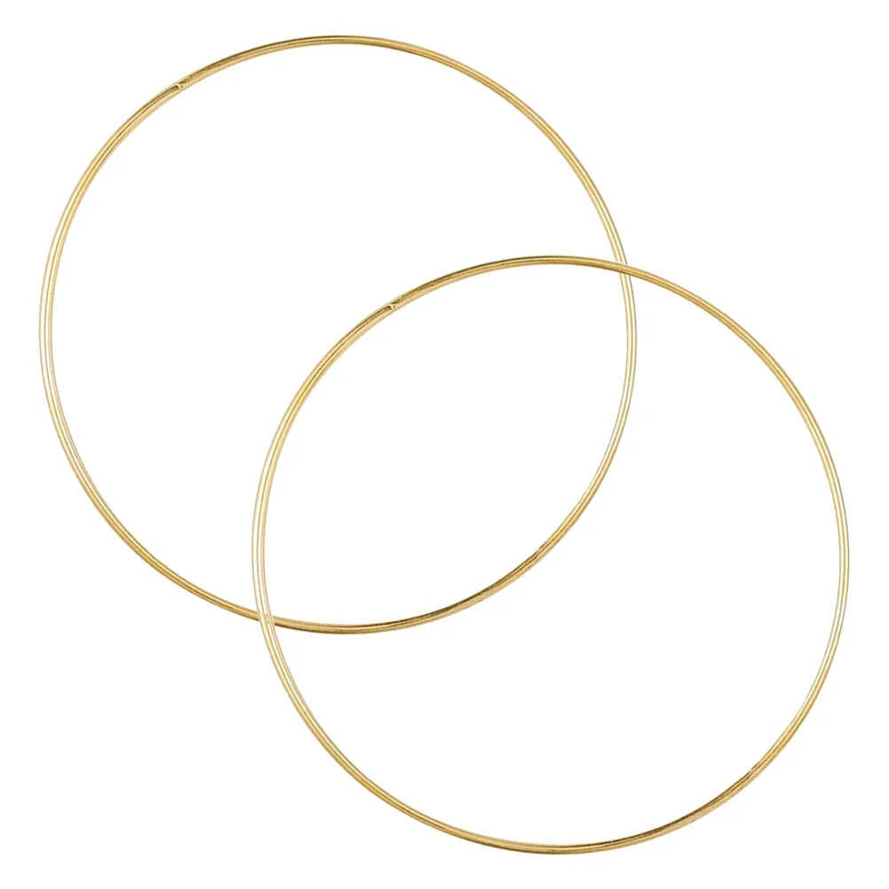 2Pcs Dreamcatcher Circles Metal Wreath Frame for DIY Craft Rings Gold Plated Windbell Decorative Home Decoration Supplies